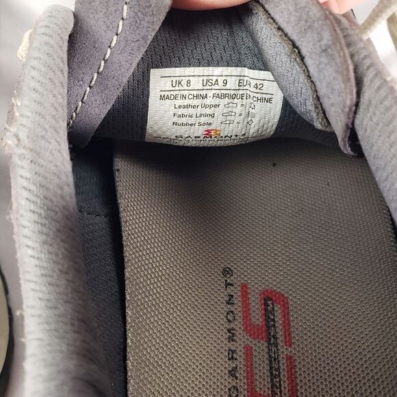 GARMONT STICKY BEAST Mens HIKING SHOES Sz 9 Suede Armour Toe Low Grey - Picture 8 of 9